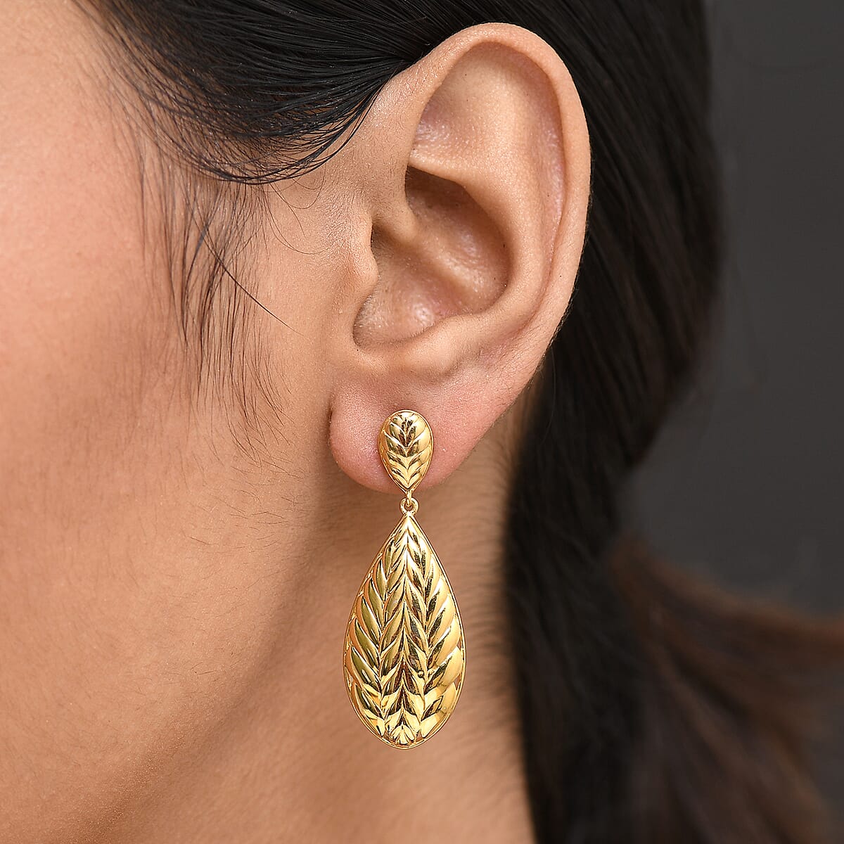 EverTrue Fancy Earrings in 18K YG Plated Bronze image number 2