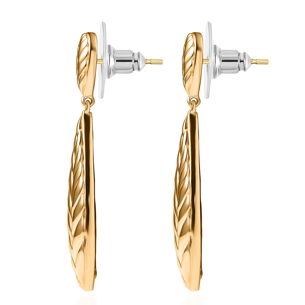 EverTrue Bronzella Collection Leaf Earrings in 18K YG Plated Bronze