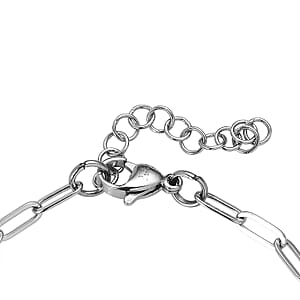 EverTrue Simulated Red Diamond Bracelet in Stainless Steel (6.50 In)
