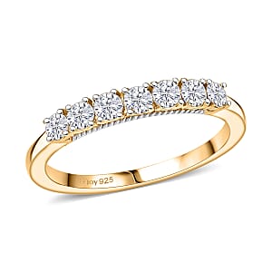 Doorbuster D'Joy Lab Grown Diamond I1 0.50 ctw Classic Ring in 18K Vermeil Yellow Gold Over Sterling Silver (Size 7.0)