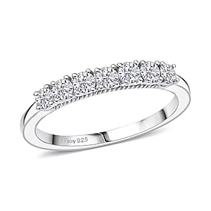 Doorbuster D'Joy Lab Grown Diamond I1 0.50 ctw Classic Ring in Rhodium Over Sterling Silver (Size 10.0)