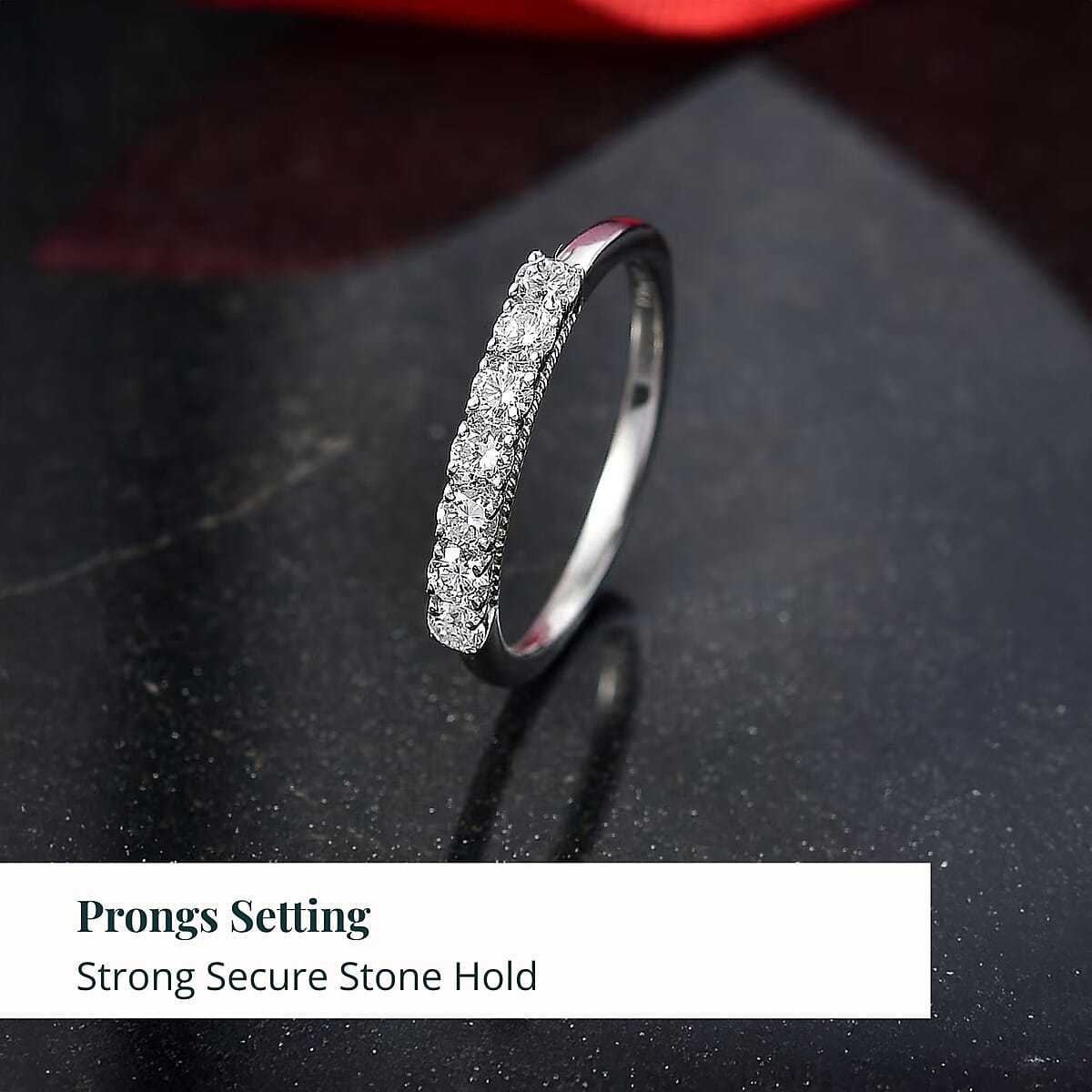 Doorbuster D'Joy Lab Grown Diamond I1 0.50 ctw Classic Ring in Rhodium Over Sterling Silver (Size 5.0) image number 4