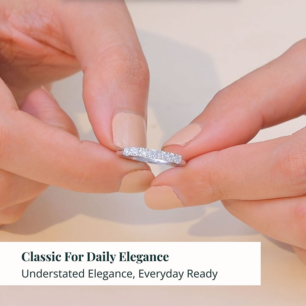 Doorbuster D'Joy Lab Grown Diamond I1 0.50 ctw Classic Ring in Rhodium Over Sterling Silver (Size 5.0) image number 5