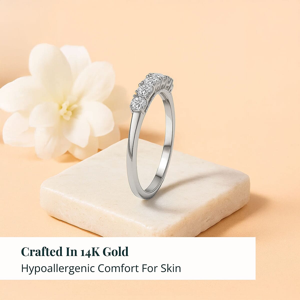 Doorbuster D'Joy Lab Grown Diamond I1 0.50 ctw Classic Ring in Rhodium Over Sterling Silver (Size 6.0) image number 2