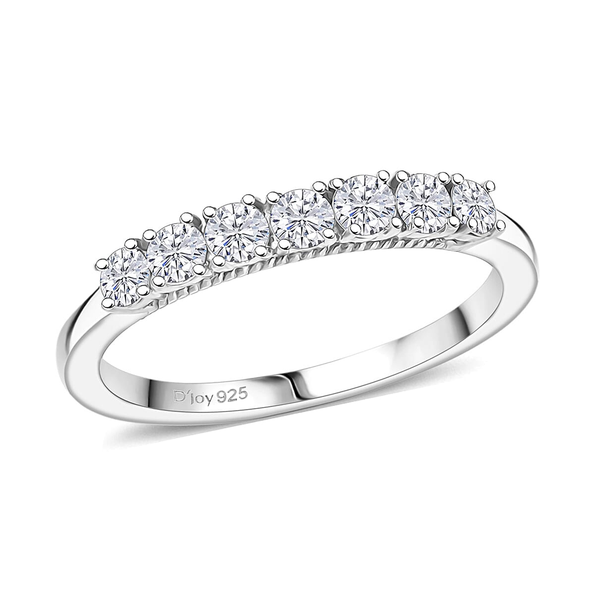 Doorbuster D'Joy Lab Grown Diamond I1 0.50 ctw Classic Ring in Rhodium Over Sterling Silver (Size 8.0) image number 0