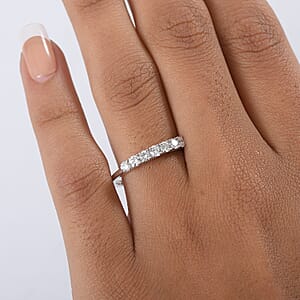 D'Joy Luxuriant Lab Grown Diamond Ring in Rhodium Over Sterling Silver 0.50 ctw (Size 8.0)