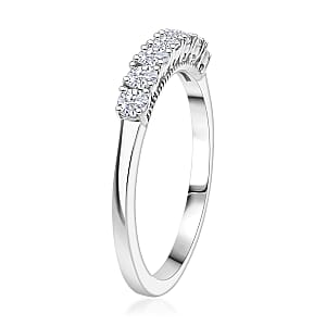 D'Joy Luxuriant Lab Grown Diamond Ring in Rhodium Over Sterling Silver 0.50 ctw (Size 8.0)