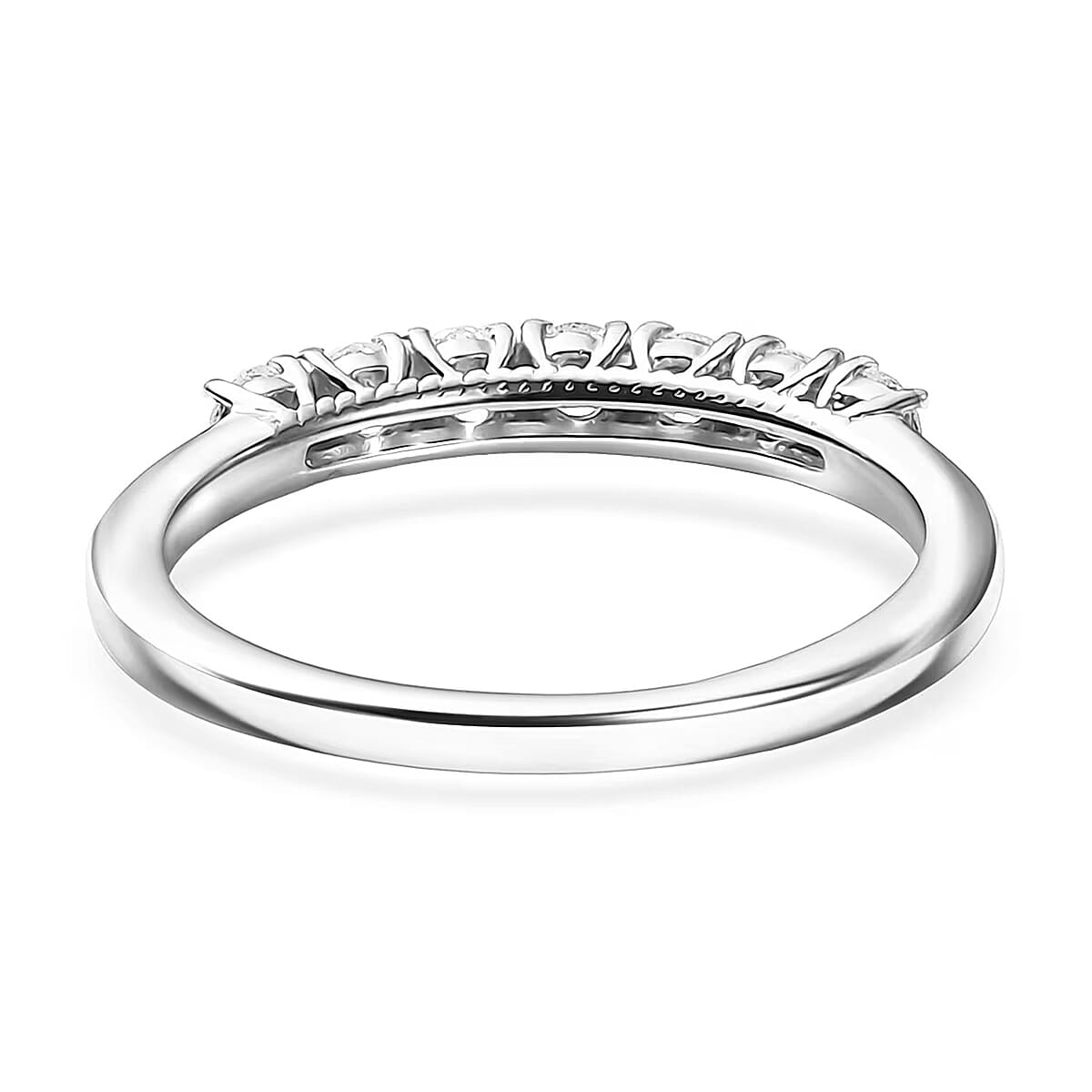 Doorbuster D'Joy Lab Grown Diamond I1 0.50 ctw Classic Ring in Rhodium Over Sterling Silver (Size 8.0) image number 7
