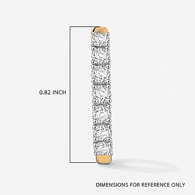 D'Joy Lab Grown Diamond I1 1.00 ctw Classic Hoop Earrings in 18K Vermeil Yellow Gold Over Sterling Silver