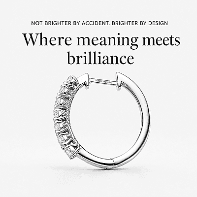  D'Joy Lab Grown Diamond I1 1.00 ctw Classic Hoop Earrings in Rhodium Over Sterling Silver