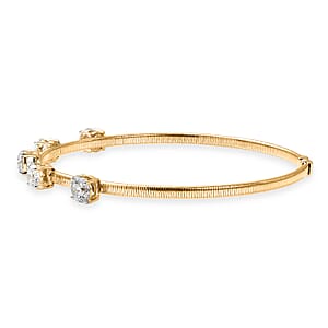 Luxuriant Lab Grown Diamond E-F VS 3.00 ctw Cuff Bracelet in 10K Yellow Gold (7.25 In)