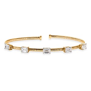 Luxuriant Lab Grown Diamond E-F VS 3.00 ctw Cuff Bracelet in 10K Yellow Gold (7.25 In)