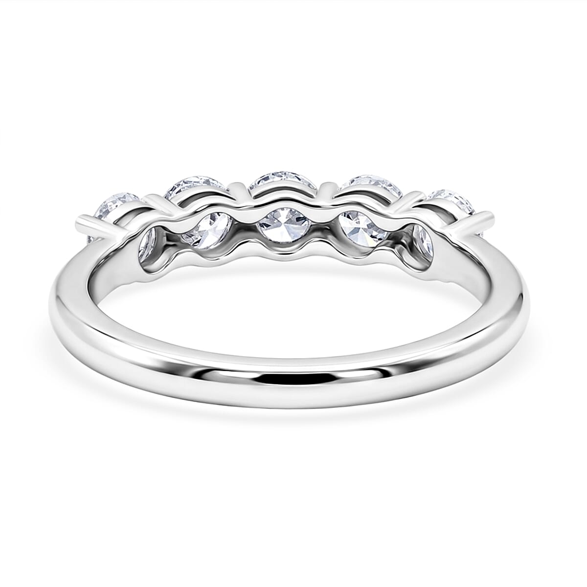 Luxuriant Lab Grown Diamond (G-H, SI) Ring in Rhodium Over Sterling Silver (Size 10.0) 1.00 ctw image number 4