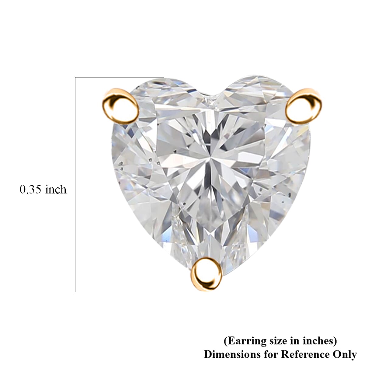 Doorbuster Moissanite 3.75 ctw Solitaire Stud Earrings in 14K Yellow Gold image number 4