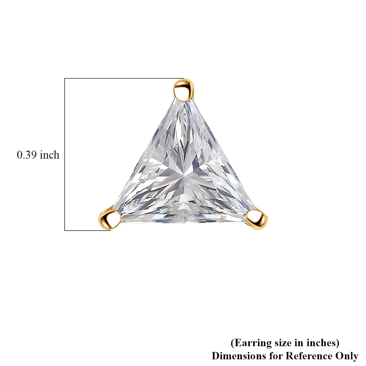 Doorbuster Moissanite 3.40 ctw Solitaire Stud Earrings in 14K Yellow Gold image number 4