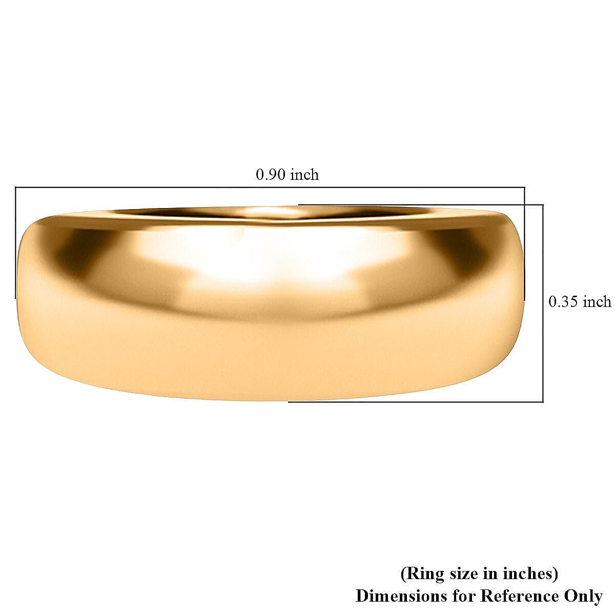 Band Ring in 24K Yellow Gold (Size 7.5) 1.48 Grams image number 5