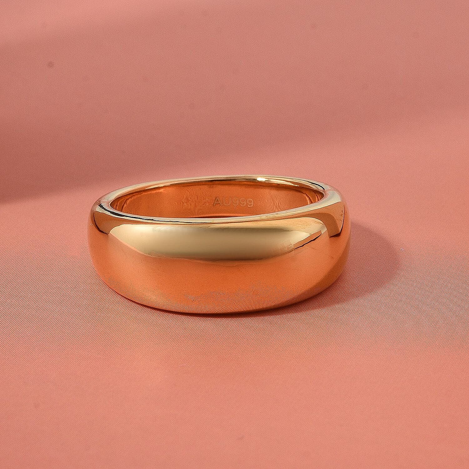 Band Ring in 24K Yellow Gold (Size 8.5) 1.48 Grams