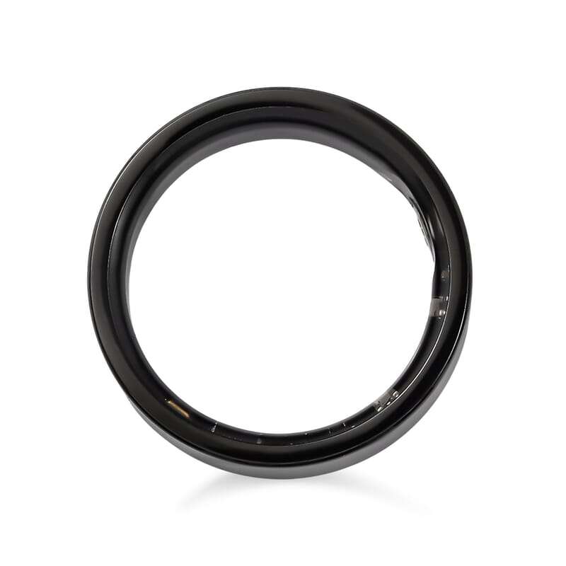 Livmore Multifunctional V1 Smart Ring in ION Plated Black Stainless Steel (Size 10.0)