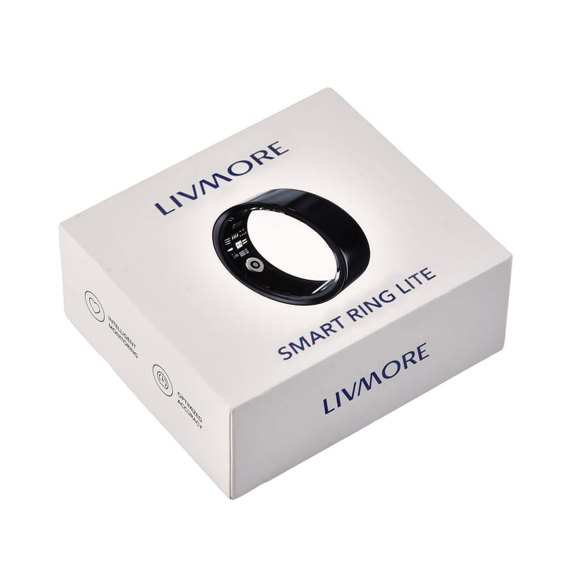 Livmore Multifunctional V1 Smart Ring in ION Plated Black Stainless Steel (Size 10.0)