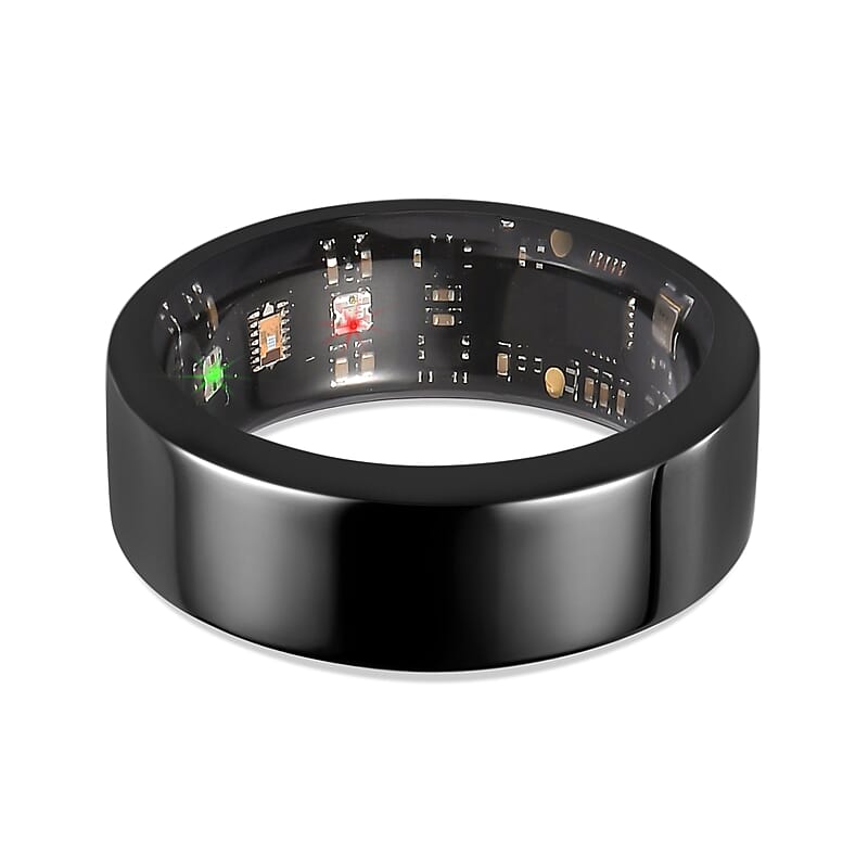 Livmore Multifunctional V1 Smart Ring in ION Plated Black Stainless Steel (Size 6.0)