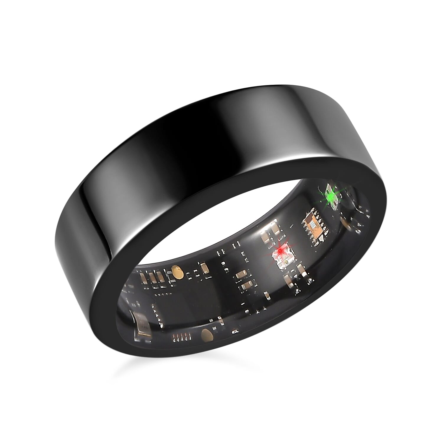 Livmore Multifunctional V1 Smart Ring in ION Plated Black Stainless Steel (Size 7.0)