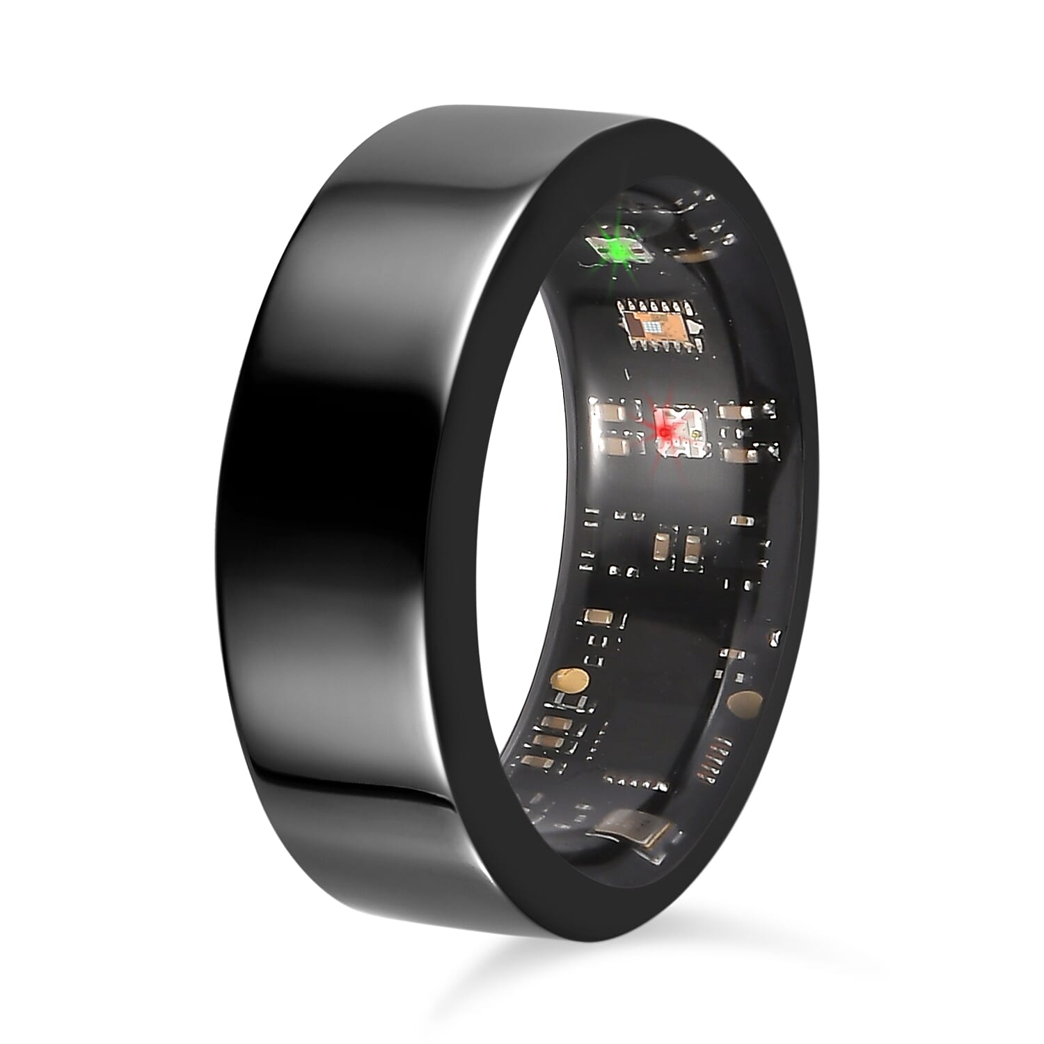 Livmore Multifunctional V1 Smart Ring in ION Plated Black Stainless Steel (Size 7.0)