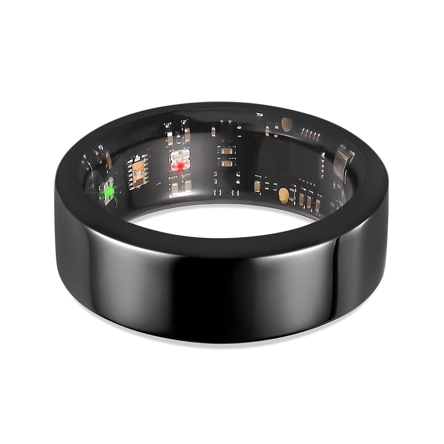 Livmore Multifunctional V1 Smart Ring in ION Plated Black Stainless Steel (Size 7.0)