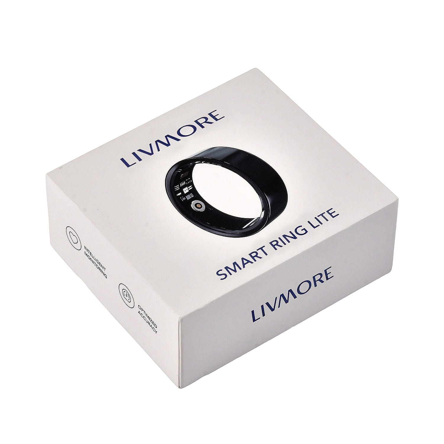 Livmore Multifunctional V1 Smart Ring in ION Plated Black Stainless Steel (Size 7.0)