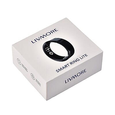 Livmore Multifunctional V1 Smart Ring in ION Plated Black Stainless Steel (Size 7.0)