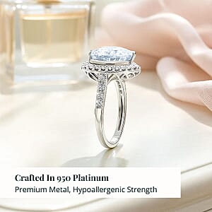 IGI Certified Luxuriant Lab Grown Diamond Heart Ring in 950 Platinum 5.50 ctw (Size 10.0)