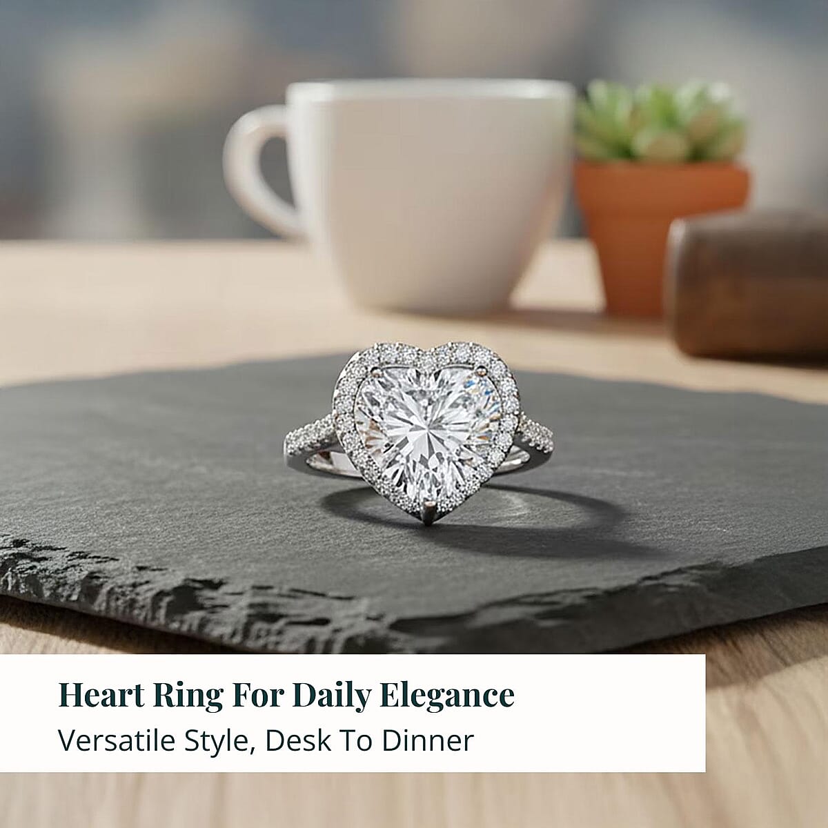 IGI Certified Luxuriant Lab Grown Diamond Heart Ring in 950 Platinum 5.50 ctw (Size 11.0) image number 5