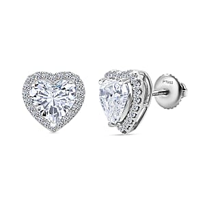 Doorbuster IGI Certified Luxuriant Lab Grown Diamond E-F VS 5.50 ctw The Heart's Aura Earrings in 950 Platinum