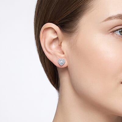 IGI Certified Luxuriant Lab Grown Diamond E-F VS 5.50 ctw The Heart's Aura Earrings in 950 Platinum