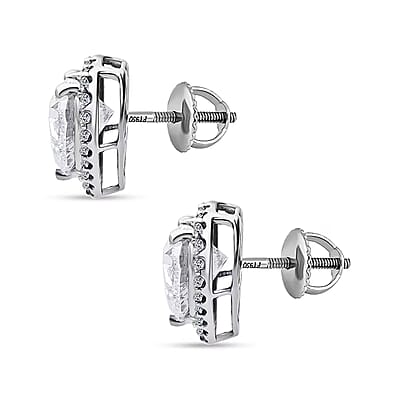 IGI Certified Luxuriant Lab Grown Diamond E-F VS 5.50 ctw The Heart's Aura Earrings in 950 Platinum
