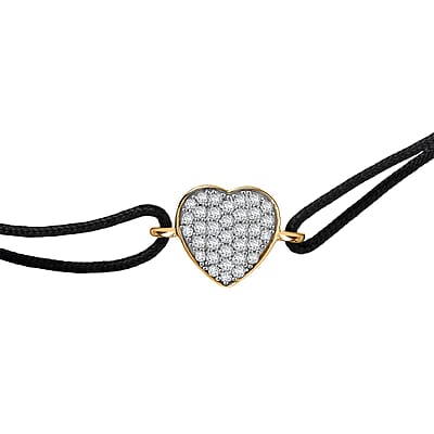 D'Joy Moissanite 0.30 ctw Bracelet in 18K Vermeil Yellow Gold Over Sterling Silver (7.25 In)