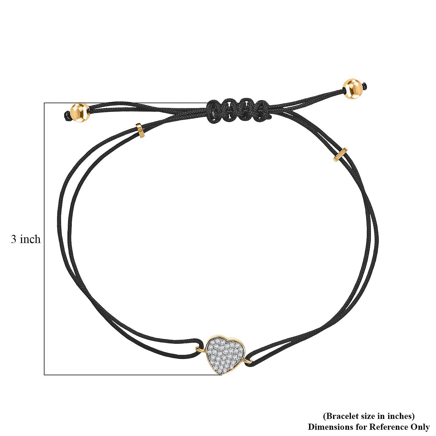 D'Joy Moissanite 0.30 ctw Bracelet in 18K Vermeil Yellow Gold Over Sterling Silver (7.25 In)