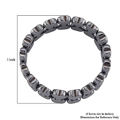 Terahertz 200.00 ctw Carved Beaded Stretch Bracelet (7-7.5In)
