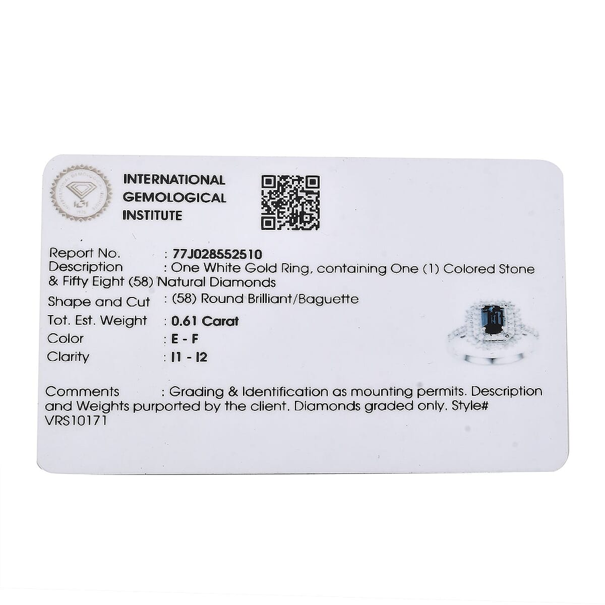 IGI Certified Luxoro AAA Monte Belo Indicolite and I2 Diamond 2.35 ctw Art Deco Ring in 10K White Gold (Size 7.0) image number 6