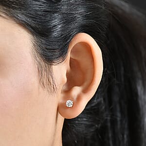 D'Joy London Blue Topaz 13.30 ctw Hoop Earrings in Rhodium Over Sterling Silver