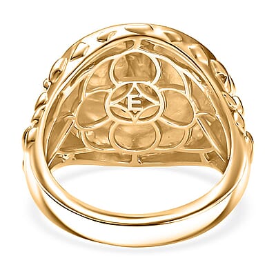 EverTrue Bronzella Collection Statue of Liberty Men's Ring in 18K Yellow Gold Plated Bronze (Size 9.0)