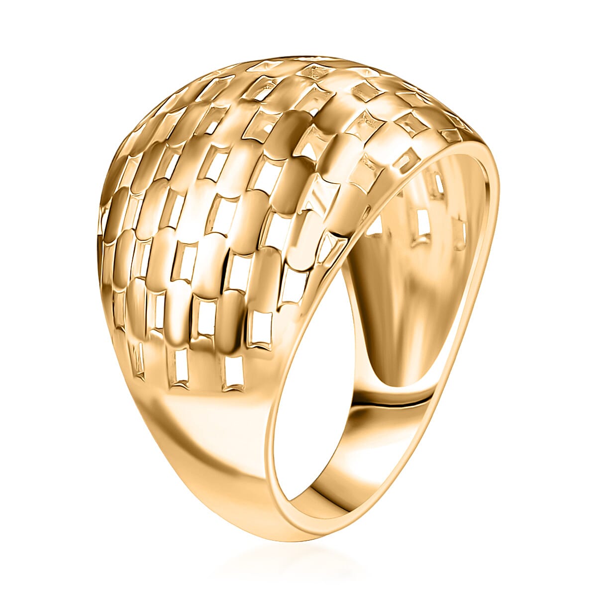 EverTrue Bronzella Collection Beaded Dome Ring in 18K YG Plated Bronze (Size 11.0) image number 3