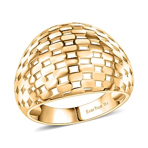 EverTrue Bronzella Collection Beaded Dome Ring in 18K YG Plated Bronze (Size 8.0)