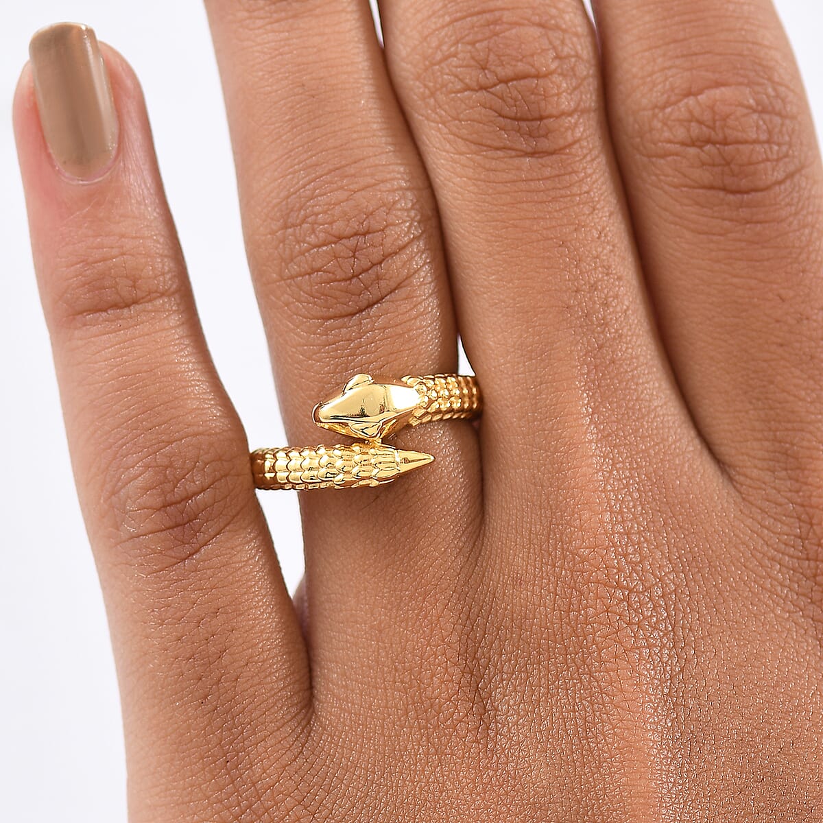EverTrue Bronzella Collection Serpent Ring in 18K YG Plated Bronze (Size 5.0) image number 2