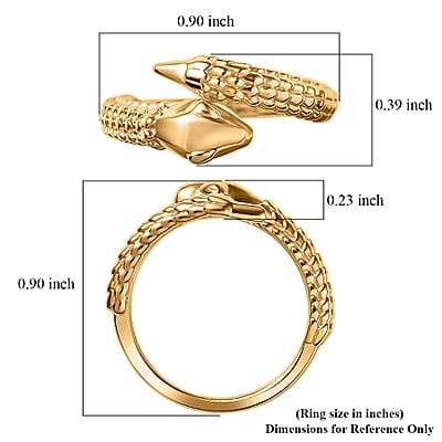 EverTrue Bronzella Collection Serpent Ring in 18K YG Plated Bronze (Size 7.0)
