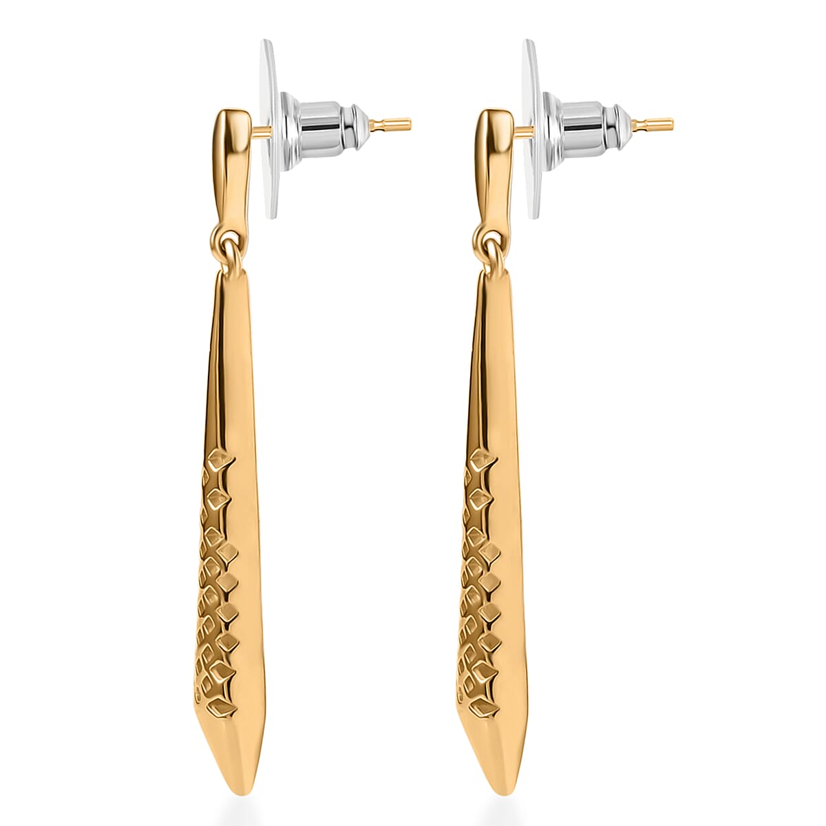 EverTrue Dangling Earrings in 18K YG Plated Bronze image number 4