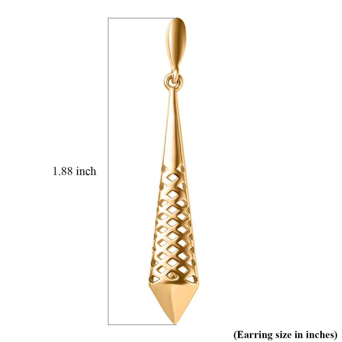 EverTrue Dangling Earrings in 18K YG Plated Bronze image number 6