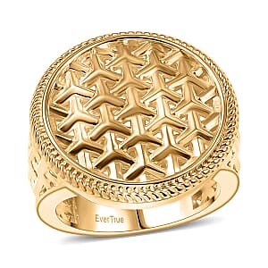 EverTrue Bronzella Collection Sacred Lattice Ring in 18K YG Plated Bronze (Size 10.0)