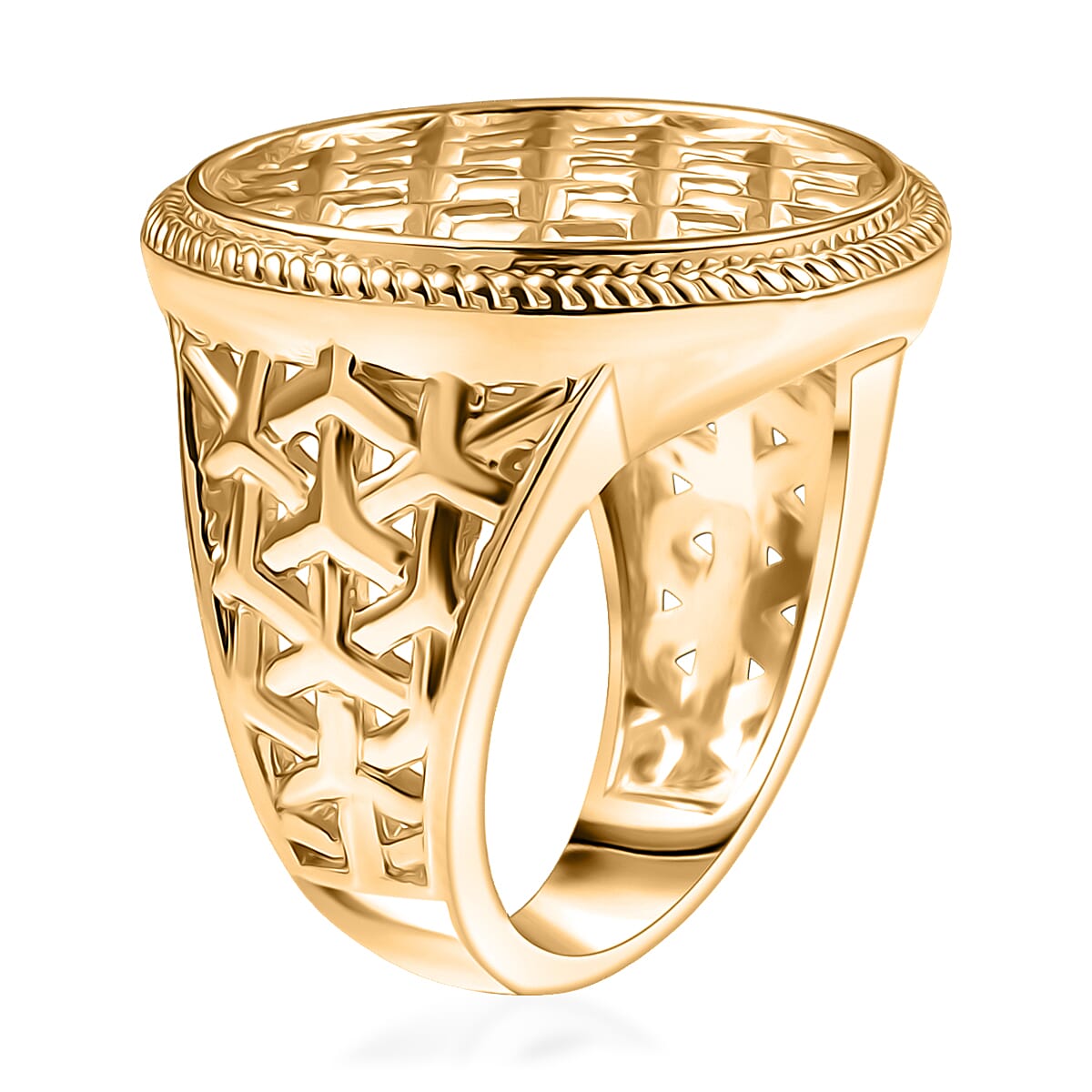 EverTrue Bronzella Collection Sacred Lattice Ring in 18K YG Plated Bronze (Size 8.0) image number 3