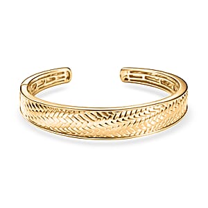 EverTrue Bronzella Collection Cuff Bracelet in 18K YG Plated Bronze (6.50 In)