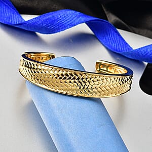 EverTrue Bronzella Collection Cuff Bracelet in 18K YG Plated Bronze (6.50 In)